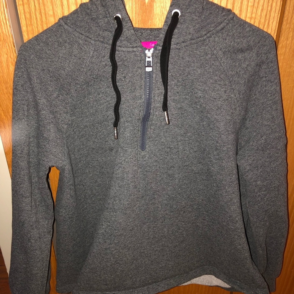 Grey Calvin Klein performance quarter zip hoodie
